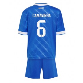 Real Madrid Eduardo Camavinga #6 Tredje Kläder Barn 2025-26 Kortärmad (+ Korta byxor)